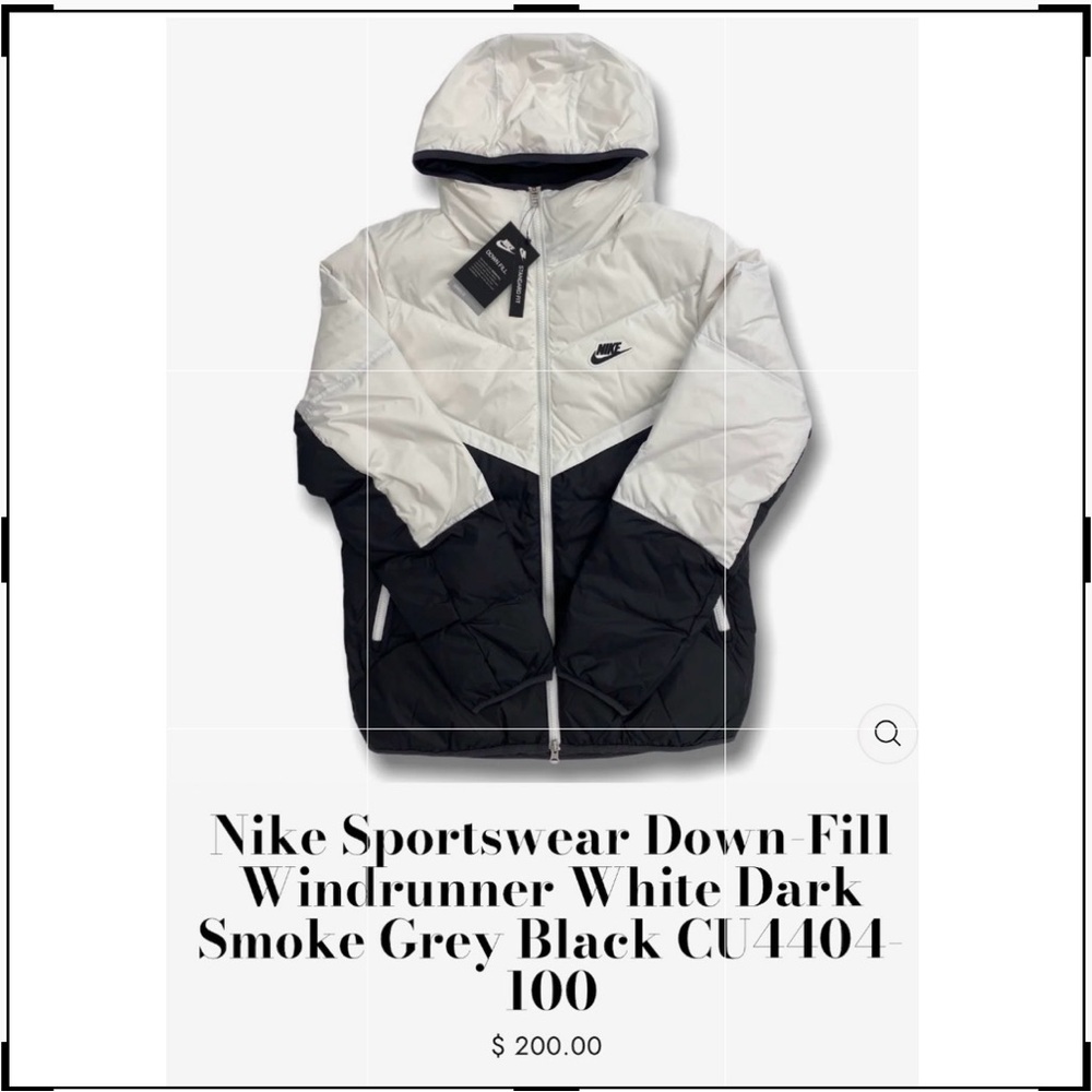 Nike Mens Windrunner Jacket - White and Black